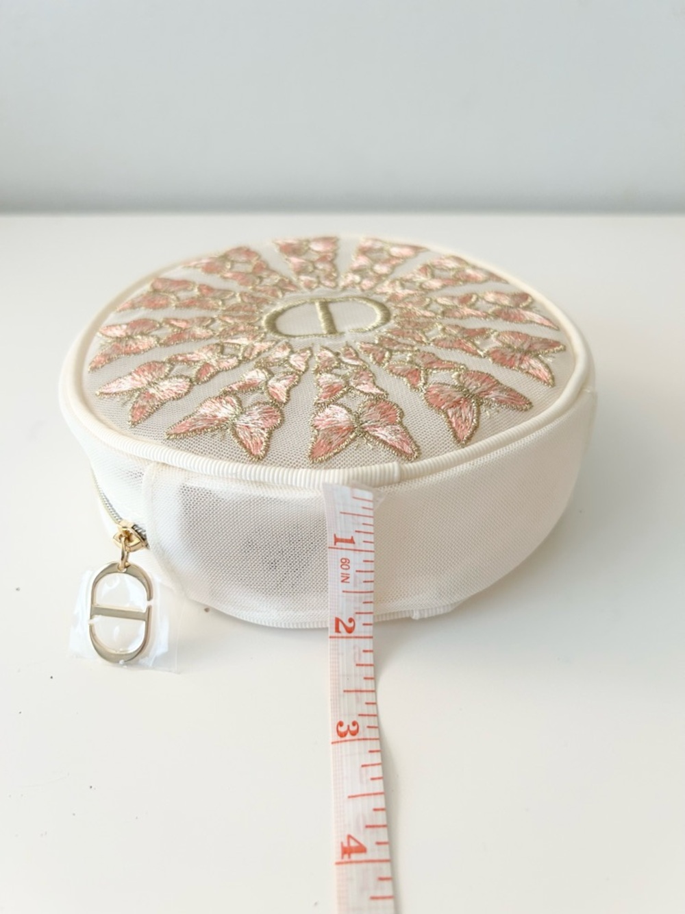 🌸DIOR Beauty Makeup Cosmetic Pouch Case Embroidered Butterfly - Picture 9 of 10